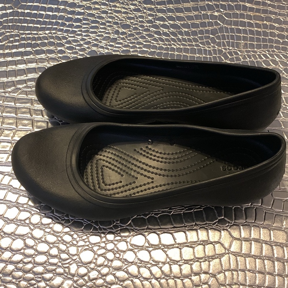 CROCS Black Women's Flats - Picture 2 of 6